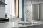 Stainless steel single-handle high-arc pull-down kitchen faucet - Image 3