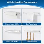 Tissue holder, self-adhesive or drill-hole type, white, 1 piece per pack - Image 2